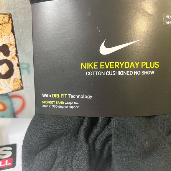 NIKE EVERYDAY PLUS COTTON CUSHIONED NO SHOW/ DRY-FIT TECHNOLOGY/ LARGE SIZE - Picture 8 of 8